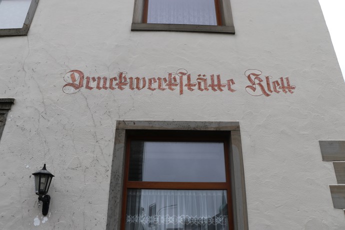 Hausansicht der Druckwerkstätte Klett, Foto von 2022
Bildnachweis: LWL-Freilichtmuseum Hagen