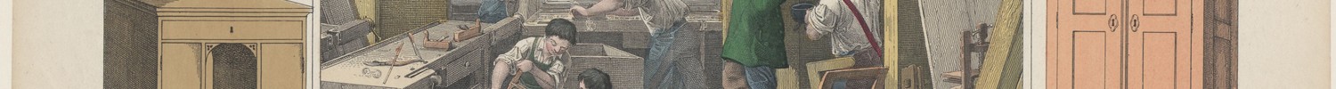 Litografie Schreinerhandwerk um 1860
Bildnachweis: LWL-Freilichtmuseum Hagen