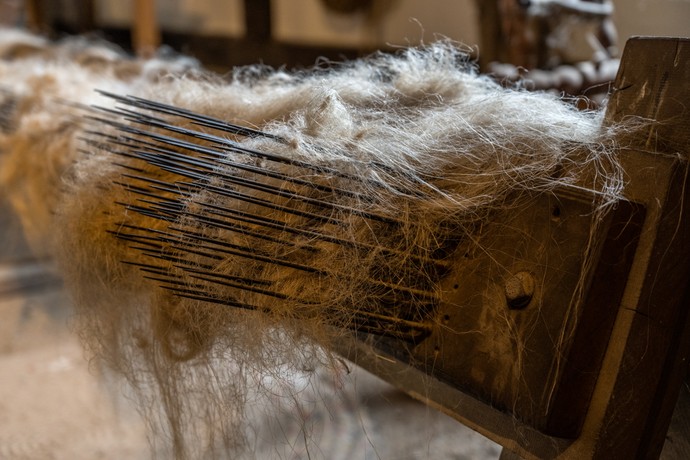 Hechelbock im LWL-Freilichtmuseum Hagen
Bildnachweis: LWL-Freilichtmuseum Hagen, Foto: Heike Wippermann
